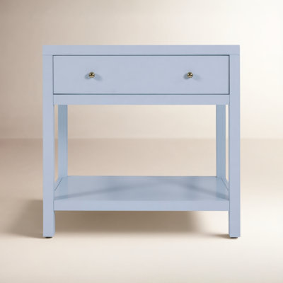 Celine 30" 1-Drawer Acacia Nightstand
