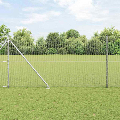 Vidaxl Fence With Posts PVC-Coated Steel