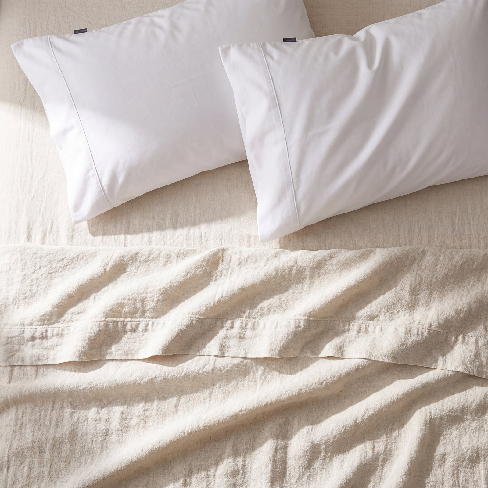 Signature Sateen Pillowcase, Full / Double Pillowcase + Pillowcases 2 Standard, Cloud
