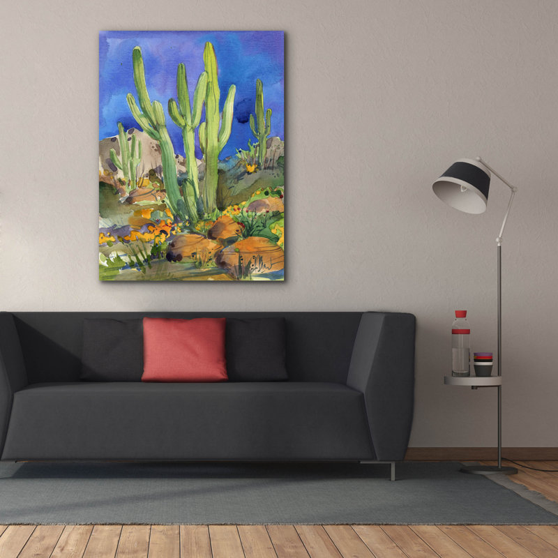 «Epic Graffiti 'Desert Landscape I» par Paul Brent, art mural sur toile, 18 po x 26 po, H 54 po x l 40 po x P 1,5 po