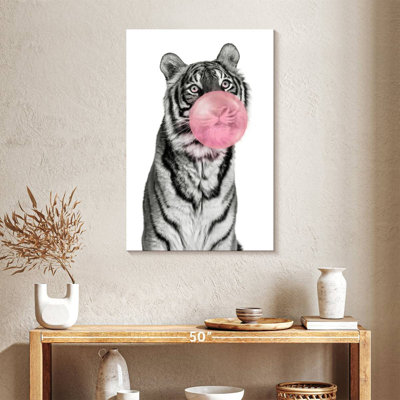 Impression sur toile Tiger Bubble Gum