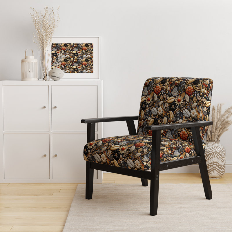 Fauteuil d'appoint rembourré bohème et éclectique Evadene Jewerly Boho Chic I