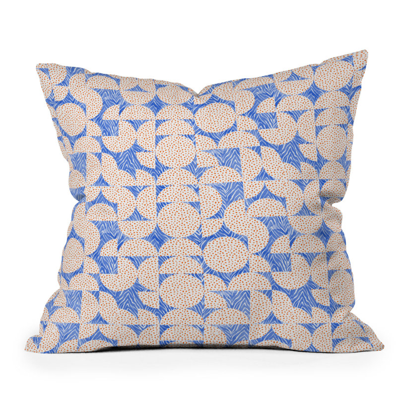  Geometric Shape Polyester Indoor/Outdoor Throw Pillow, 16" x 16"