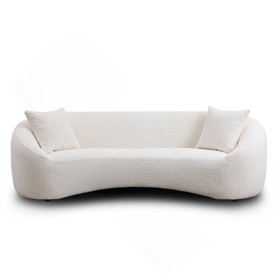 Canapé minimaliste incurvé pour divers espaces, ultra-confortable et élégant
