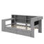 Platform Bed With Storage Shelves, Drawers, Charging Station, LED, Desk And Upholstered Headboard-849295625-849295627