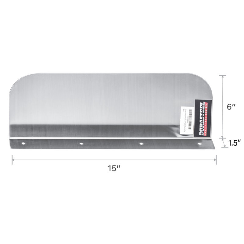 Pare-étincelles en acier inoxydable 15 "x 6" à fixation sur le plateau