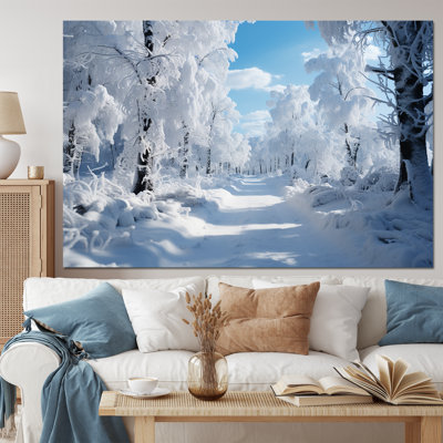 «Winter Frosty Forest IV», art mural sur toile