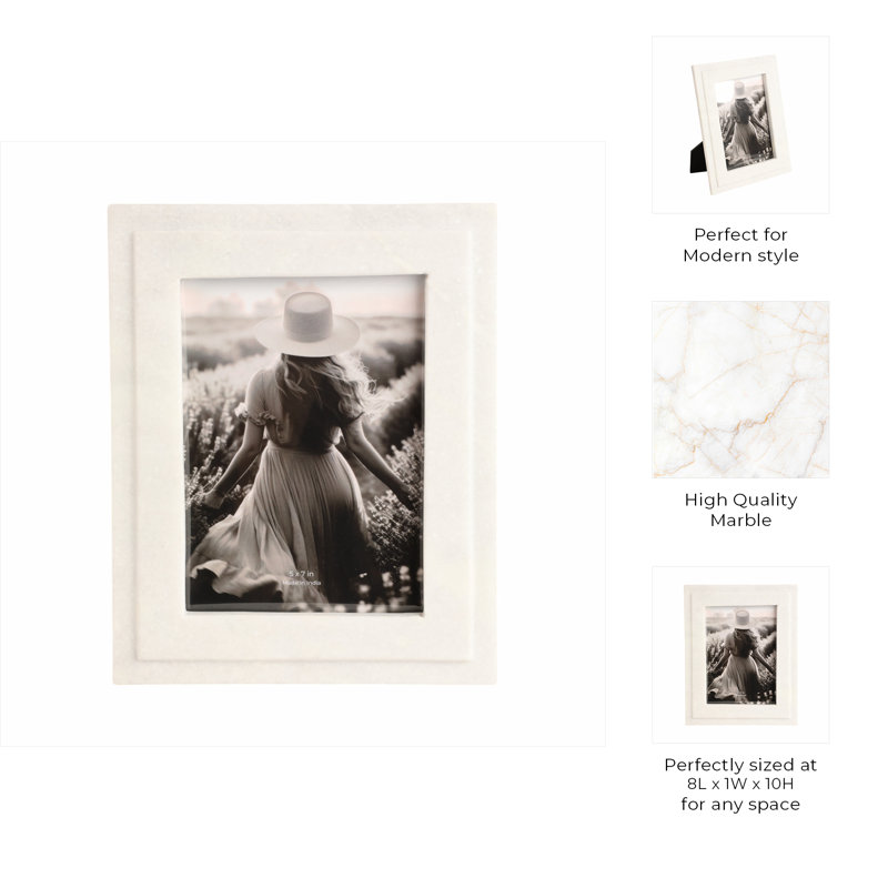 Genuine Marble Single Picture Frame, 8" W x 10" H