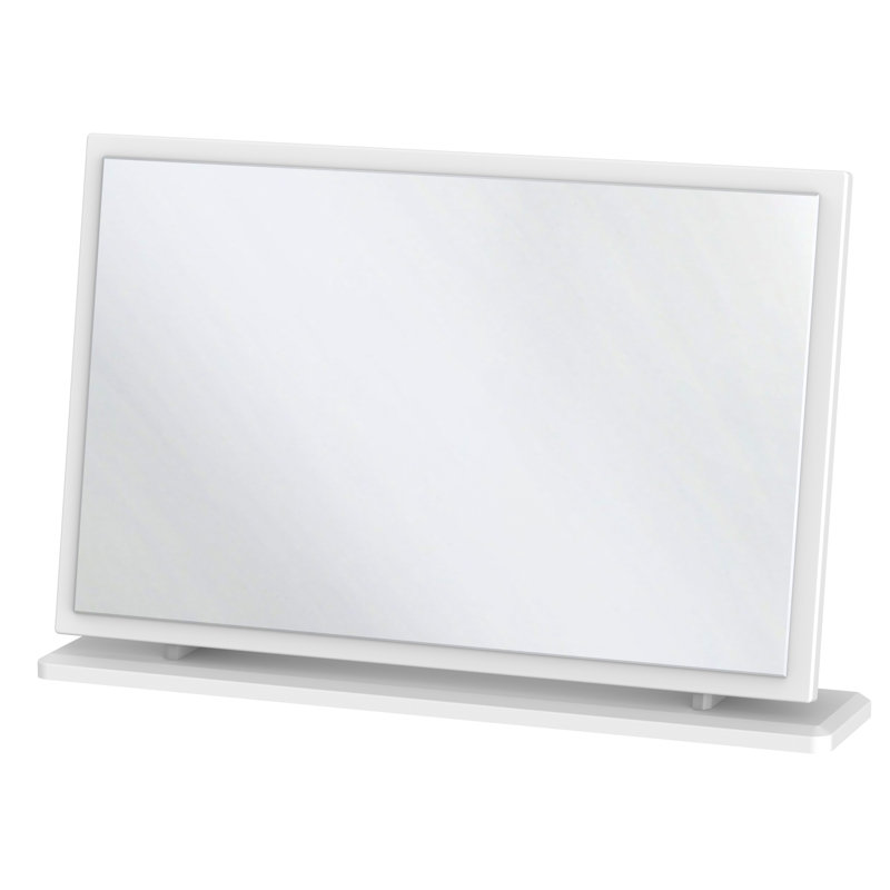 Fully Assembled Murier Dresser Mirror, White Ash