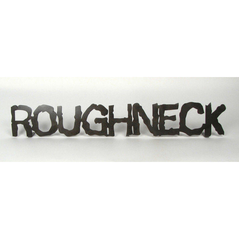« roughneck », art textuel sur tablette, Bronze martelé