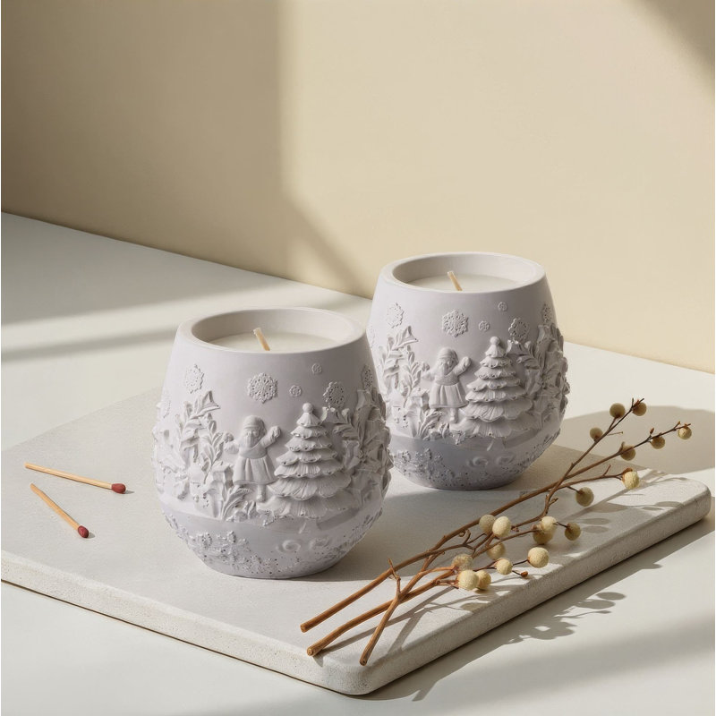 Ensemble de bougies élégantes non parfumées (2 pièces), blanc, 3,1 x 3,1 x 3,5 pouces | 100% cire de paraffine, 10,1 oz liq. Longue durée de combustion: 12 à 13 heures | Parfait pour la décoration intérieure, les événements et la détente, design sécuritaire et élégant