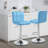 Faux Leather Swivel Bar Stools, Adjustable Counter Height Barstools Chair with Backrest and Footrest-475898521-518786943