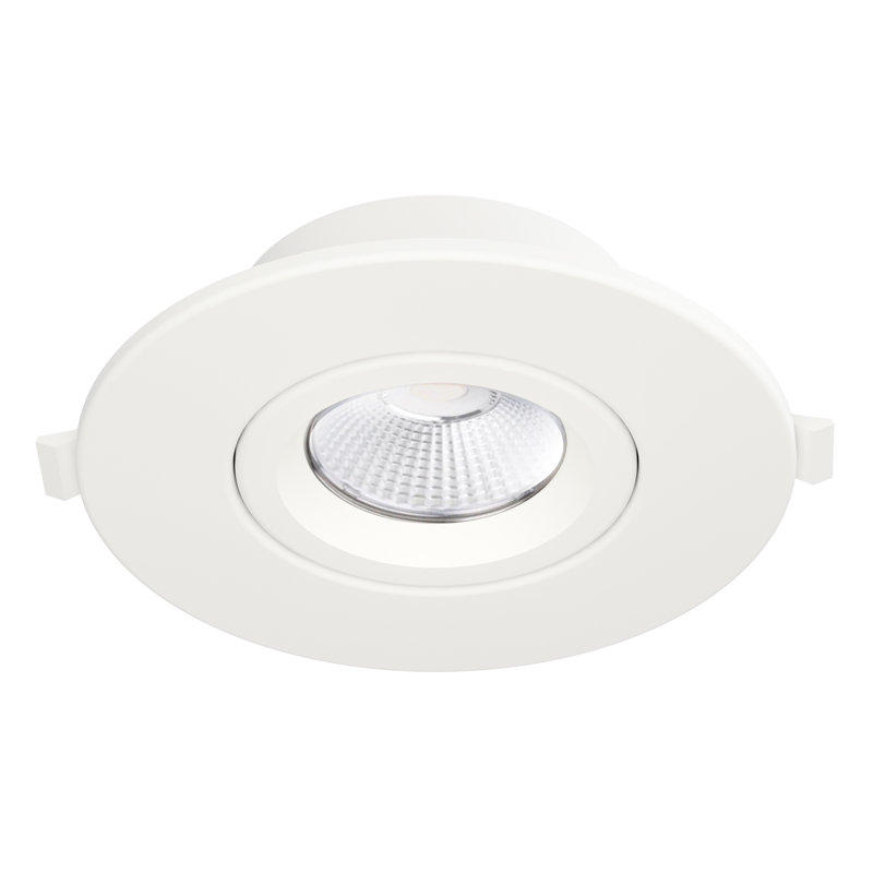Plafonnier mince à cardan, H 1,5 po x l 5,25 po x P 5,25 po, 9 W