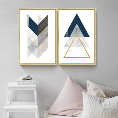 Ensemble de 2 reproductions de cadres photo sur toile