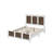4-Pieces Bedroom Sets Queen Size Farmhouse Platform Bed With Wooden Strip Decoration-1440390110
