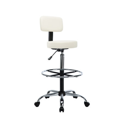 Ardjan Elevate Your Workspace with Rolling stool for office, Adjustable Drafting Stool with Footrest, Office Stool Adjustable Height