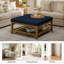 Table basse rembourrée avec repose-pieds carré-418853660-418853661
