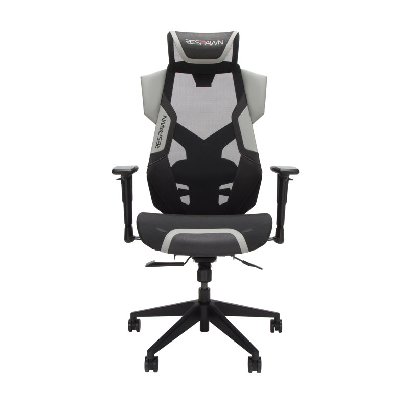 RESPAWN FLEXX Mesh Gaming Chair With Lumbar Support, Ergonomic Gaming Chair with Recline/Tilt Tension Controls, Adjustable Arms, 300lb Max Weight With Wheels for Computer/Desk/Office