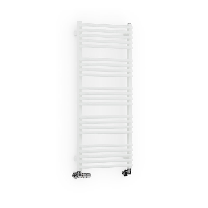 Alex Heated Towel Rail, 114 cm H x 50 cm W x 12 cm D, White