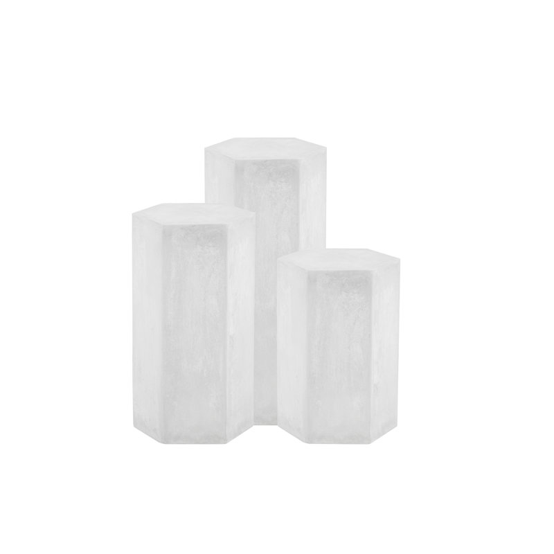 Mollie Handmade Planter, Ivory, 31" H x 11" W x 11" D