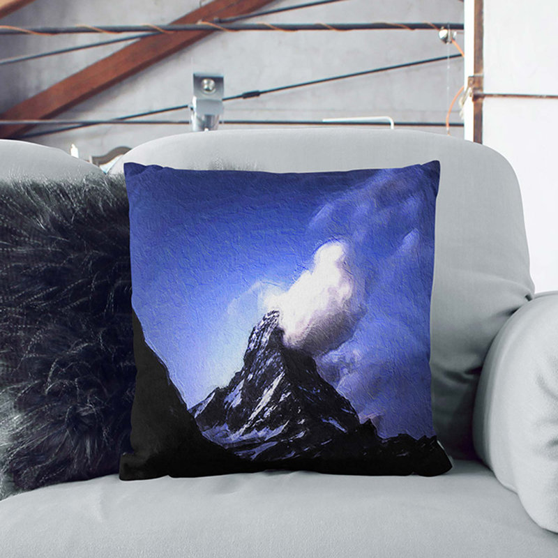 Square Cushion, Black, 55cm H x 55cm W x 20cm D