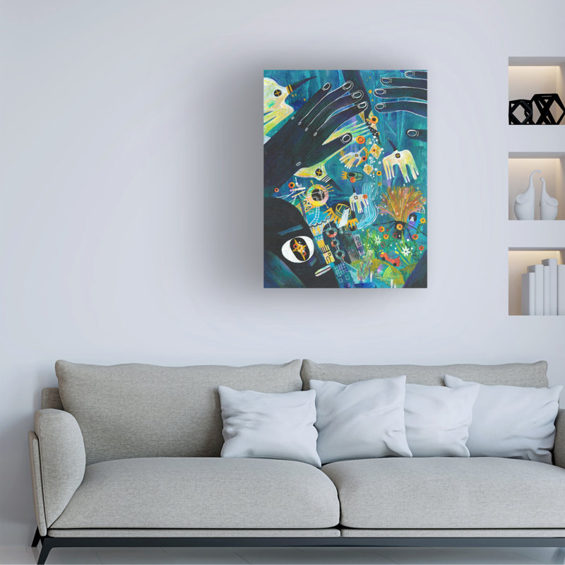 Art sur toile, goéland, H 47 po x l 35 po