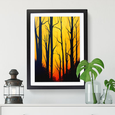 Autumn Forest Silhouette - Single Picture Frame Print