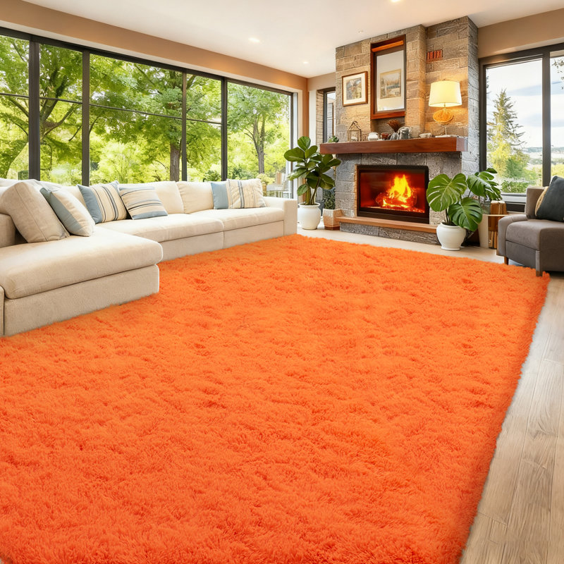 Silk-Cloud Series - Sleek Premium Velvet Area Rug, Ultra-Smooth Touch Silky Microfiber, Non-Slip & Shed-Free Minimalist Shag Rug for Bedroom