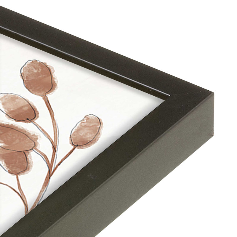 Ensemble de 2 pièces d'encouragement «Botanical Encouragement», Noir satiné, H 21,5 po x l 21,5 po