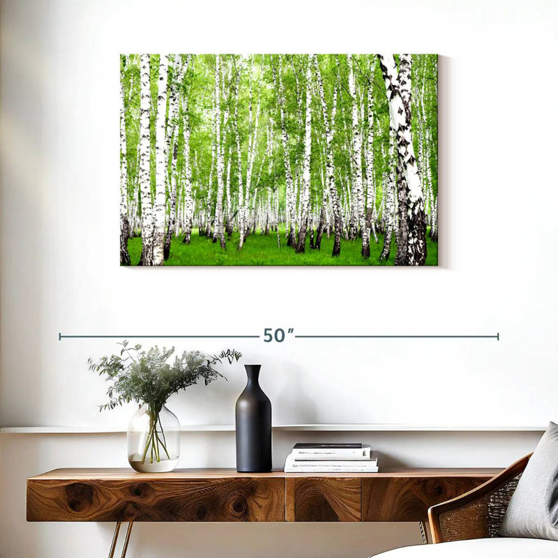 Harnek Green Birch Trees, 24" H x 36" W