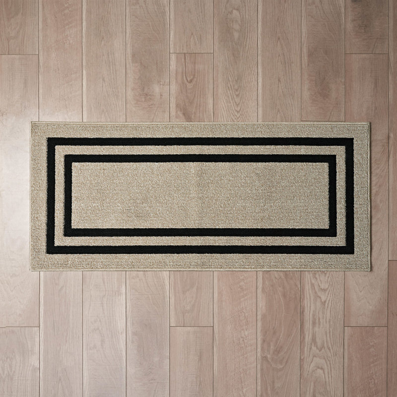 Nautica Double Line Machine Washable All Loop Tufted Rugs 1-Piece, Rectangle 2'2" x 5'