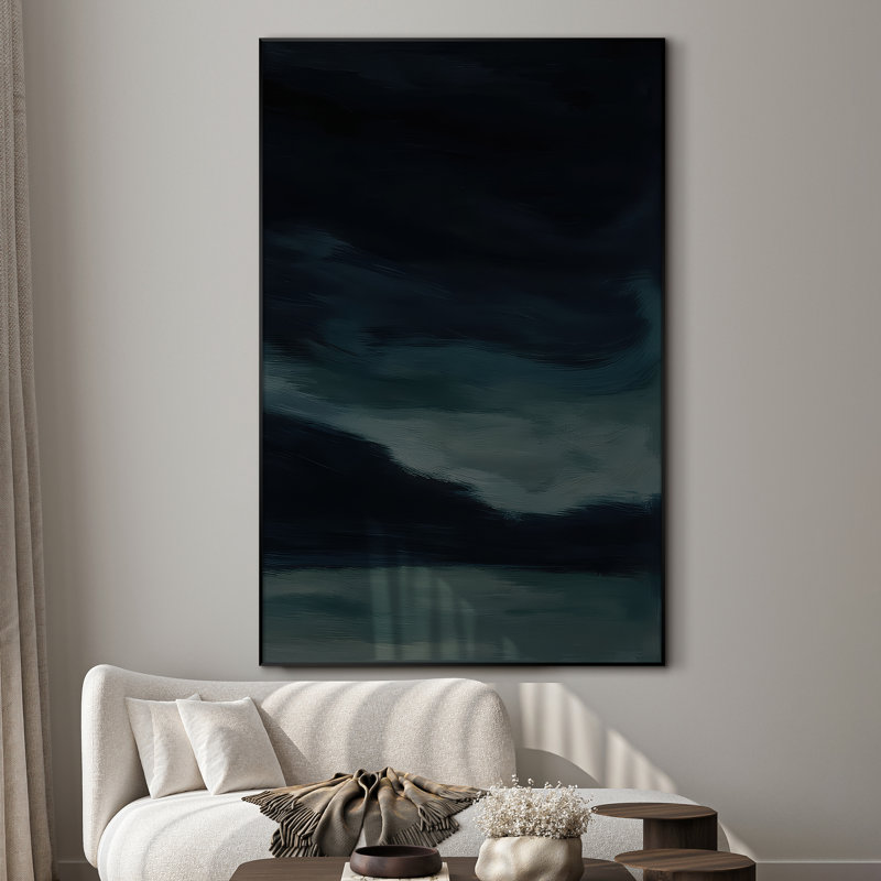 Très grande reproduction d'art sur toile - Paysage côtier de Ocean Beach, H 72 po x l 46 po