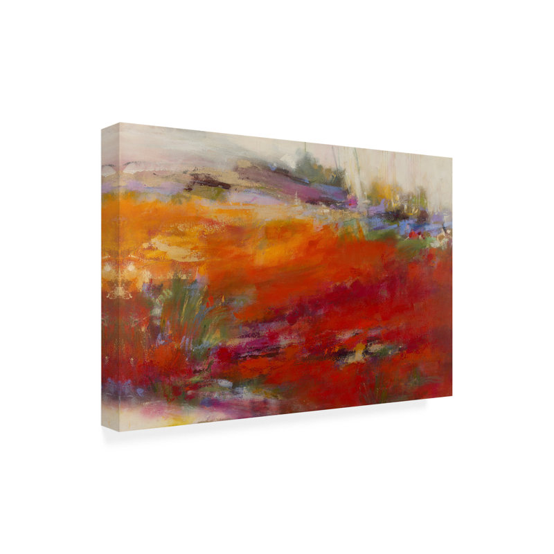 Art mural sur toile tendue - "Slow Burn" de Janet Itsne pour décoration de salon, de chambre à coucher ou de bureau - 16 x 24