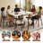 Retractable Rock Slab Dining Table Set