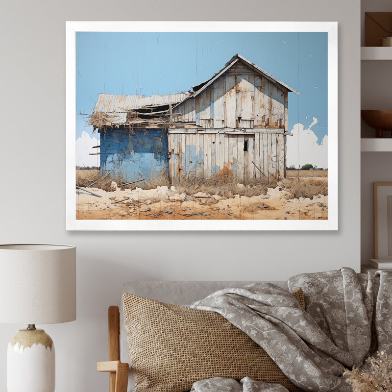 Farmstead Elegance Countryside I, Cadre simple blanc, H 34 po x l 44 po x P 1,5 po