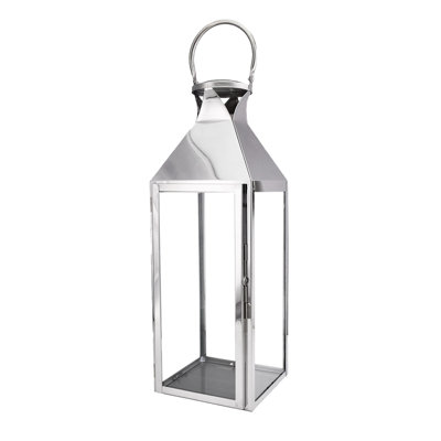 Lanterne de table en acier inoxydable