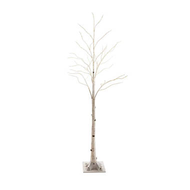 Northlight 6' Lighted Christmas White Birch Twig Tree Outdoor Decoration -  Warm White LED Lights