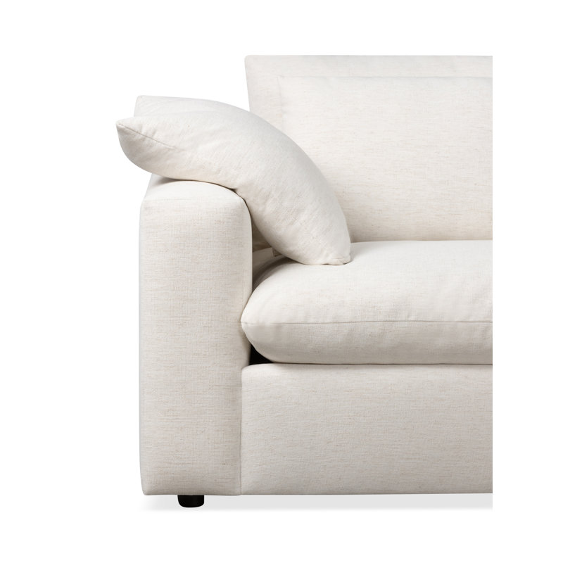 Canapé modulaire réversible 3 pièces Remy, Chenille Crypton® neige Nomad