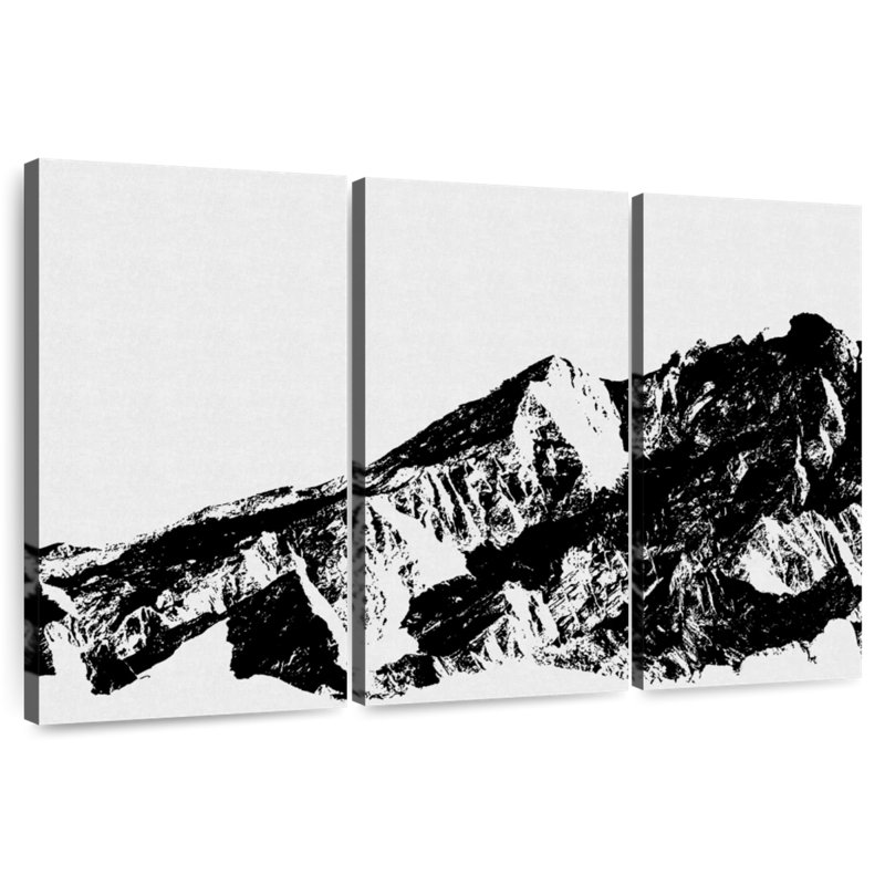 BW Mountains I, 28" H x 45" W