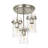 Levona 3- Light Semi Flush Mount Ceiling Light with Clear Hammered Glass Shade (Nickel)-1277010711