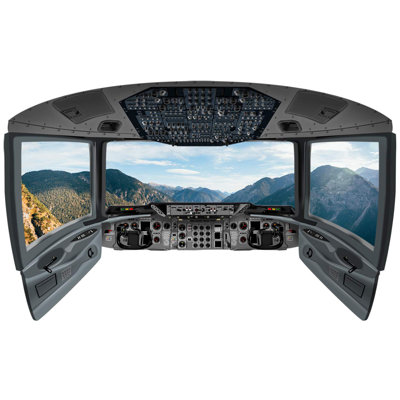Murale de fenêtre avion cockpit mountain Ranbir
