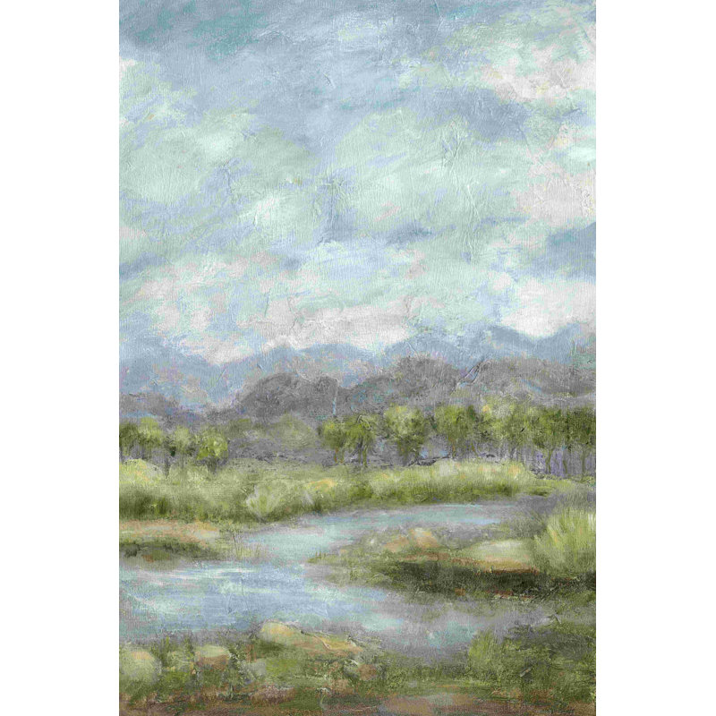 " Green Pastures II " Painting Print, 18" H x 12" W  