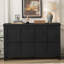 Buffet de rangement à 4 portes avec tablettes réglables et poignées rétro Atimon, rangement spacieux, pieds en pin, pour le salon, le bureau et le vestibule-787584274