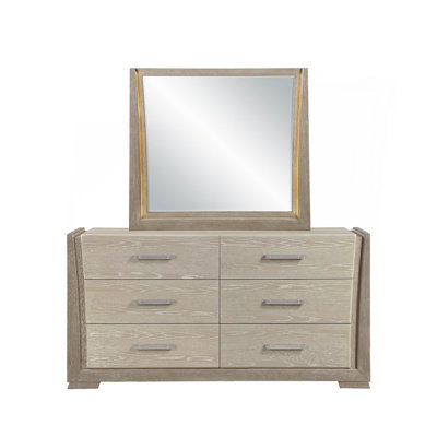 Ensemble de miroir de commode contemporain à DEL avec tiroirs de rangement