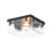 2-light Transparent Wavy Glass Flush Mount