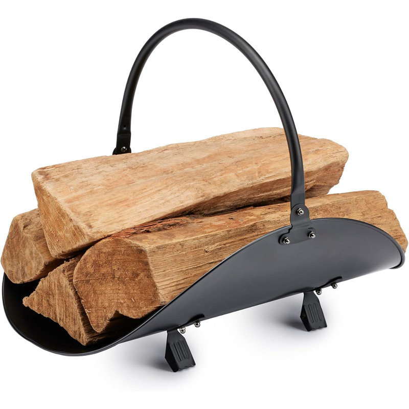 Dolezal Brass Log Carrier, Black