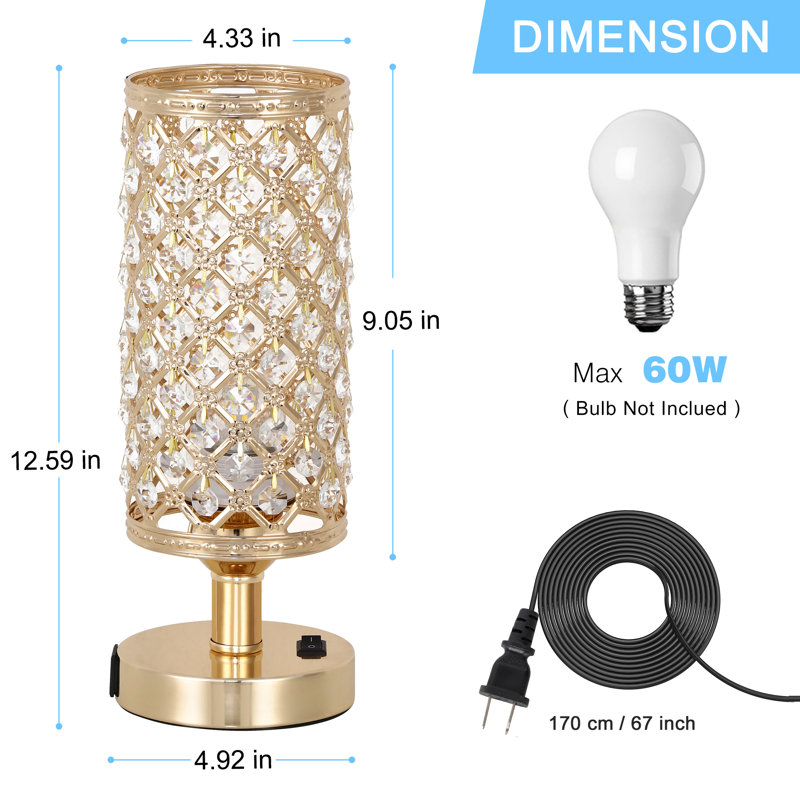 Ertie Metal USB Desk Lamp