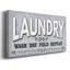 «Laundry Sign Wash» - Toile tendue avec châssis - Prêt à accrocher-107114559