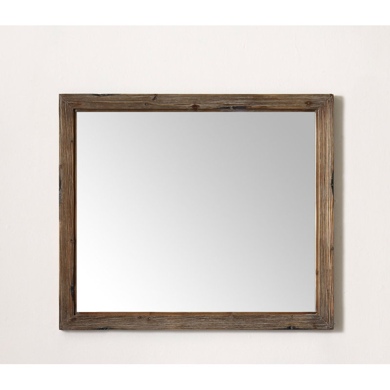 Shenice Wood Rectangle Wall Mirror