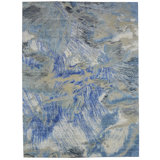 Canterbury Silk Abstract Area Rug in Blue